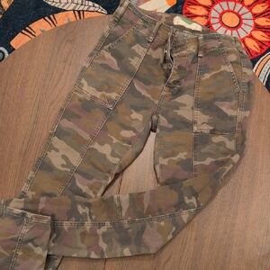 Anthropologie Camouflage High Rise Jeans